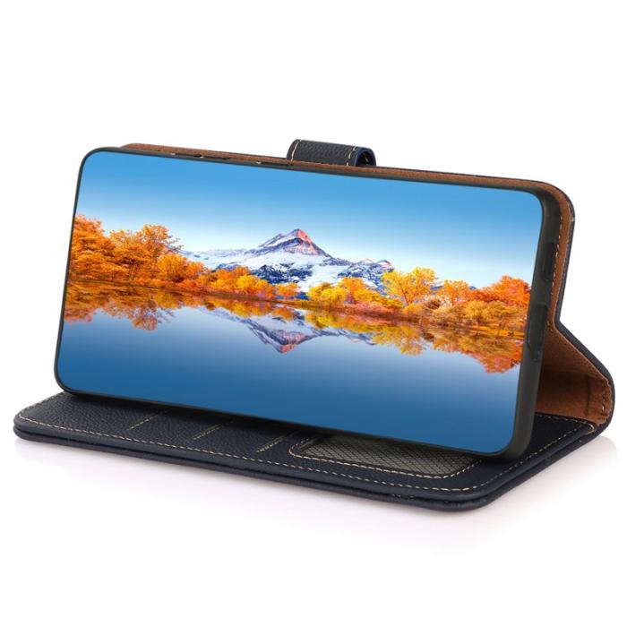 KHAZNEH - KHAZNEH Google Pixel 7a Skal Äkta läder - Blå