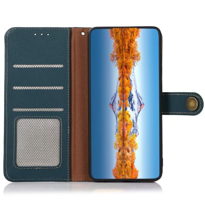 KHAZNEH - KHAZNEH Google Pixel 7a Skal Äkta Läder - Grön