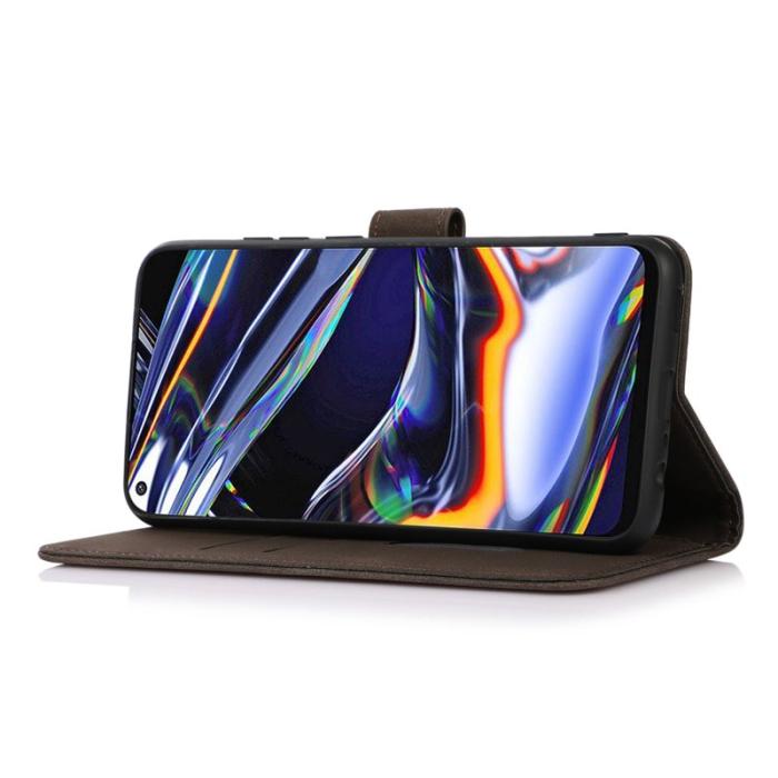 KHAZNEH - KHAZNEH iPhone 15 Fodral Anti-Dust Textured PU Läder - Brun