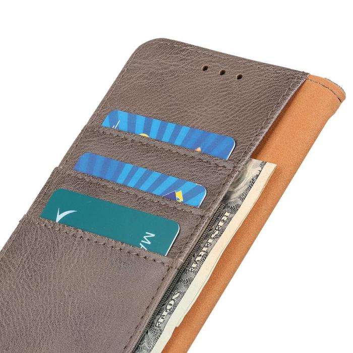 KHAZNEH - KHAZNEH iPhone 16e Wallet Fodral Äkta läder - Khaki