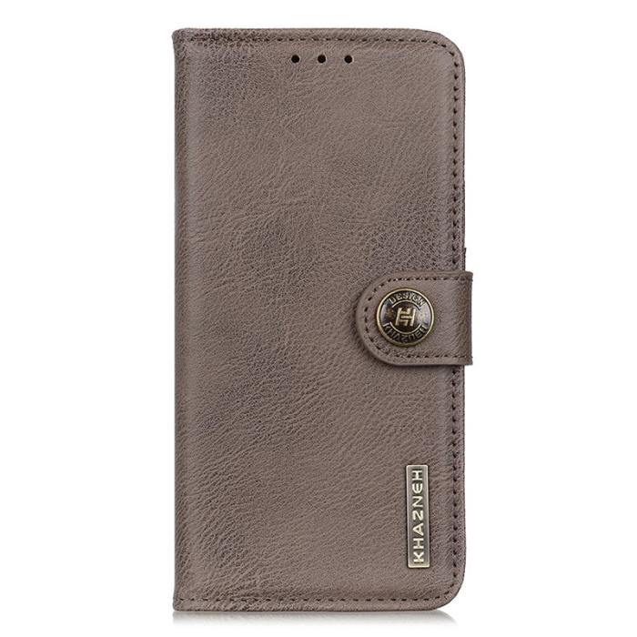 KHAZNEH - KHAZNEH iPhone 16e Wallet Fodral Äkta läder - Khaki