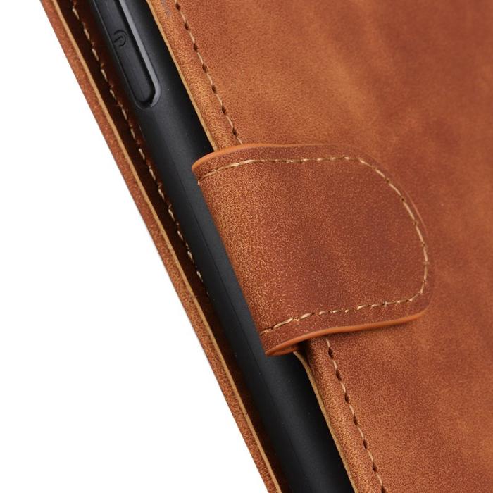 KHAZNEH - KHAZNEH OnePlus 13R 5G Fodral PU Läder Retro Textur - Brun