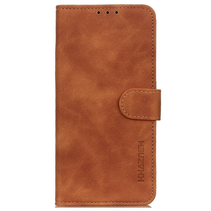 KHAZNEH - KHAZNEH OnePlus 13R 5G Fodral PU Läder Retro Textur - Brun
