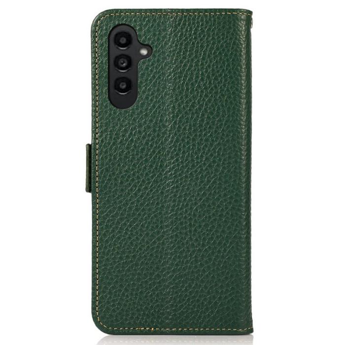 KHAZNEH - KHAZNEH Samsung Galaxy A26 5G Fodral Äkta läder - Grön