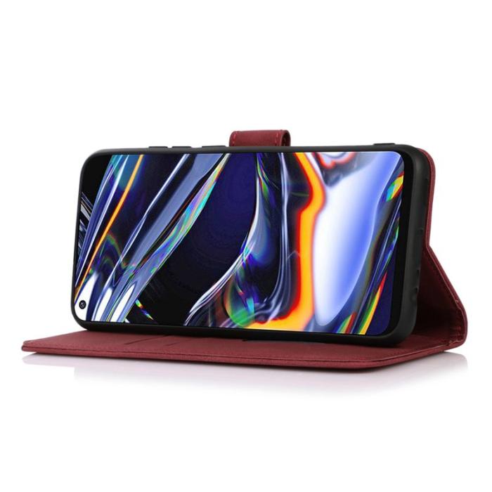 KHAZNEH - KHAZNEH Samsung Galaxy A54 5G Fodral Äkta läder - Röd