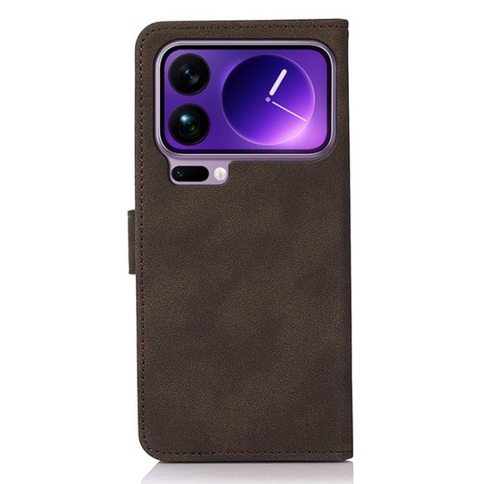 KHAZNEH - KHAZNEH Xiaomi 17 Pro Max Plånboksfodral Anti Scratch Konstläder - Brun