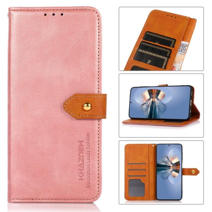 KHAZNEH - KHAZNEH Xiaomi 17 Pro Max Plånboksfodral Konstläder - Roséguld