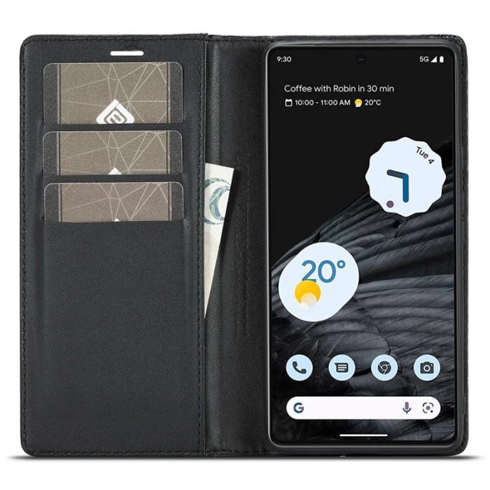 LC.imeeke - LC.IMEEKE för Google Pixel 7 Pro Fodral Äkta läder - Vit