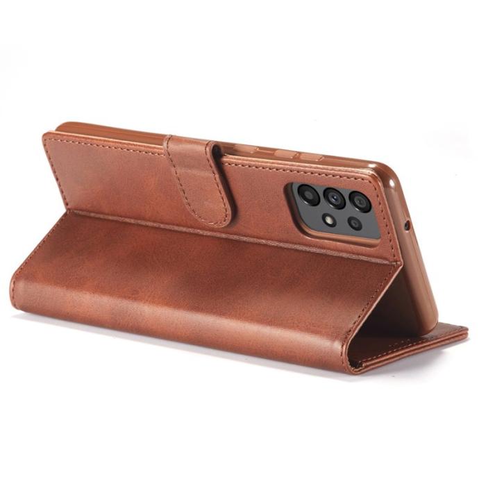 LC.imeeke - LC.IMEEKE för Samsung Galaxy A73 5G Fodral - Äkta läder - Röd