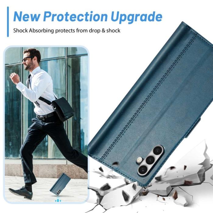 LC.imeeke - LC.IMEEKE för Samsung Galaxy S23+ Fodral PU Läder - Blå