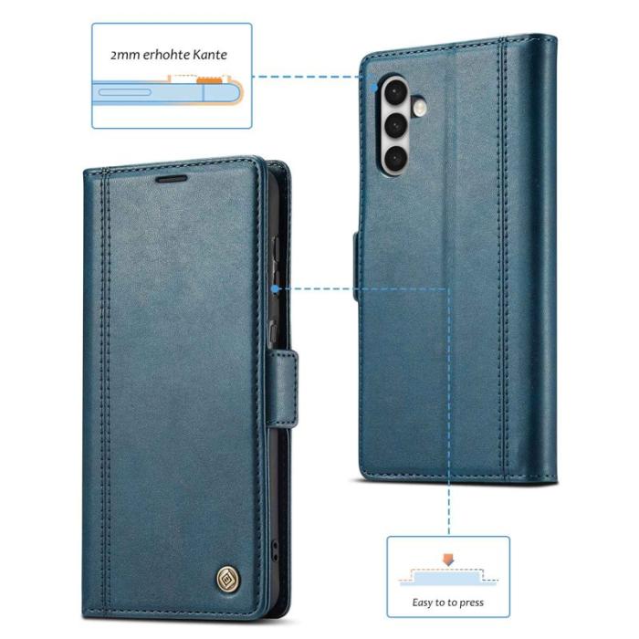 LC.imeeke - LC.IMEEKE för Samsung Galaxy S23+ Fodral PU Läder - Blå