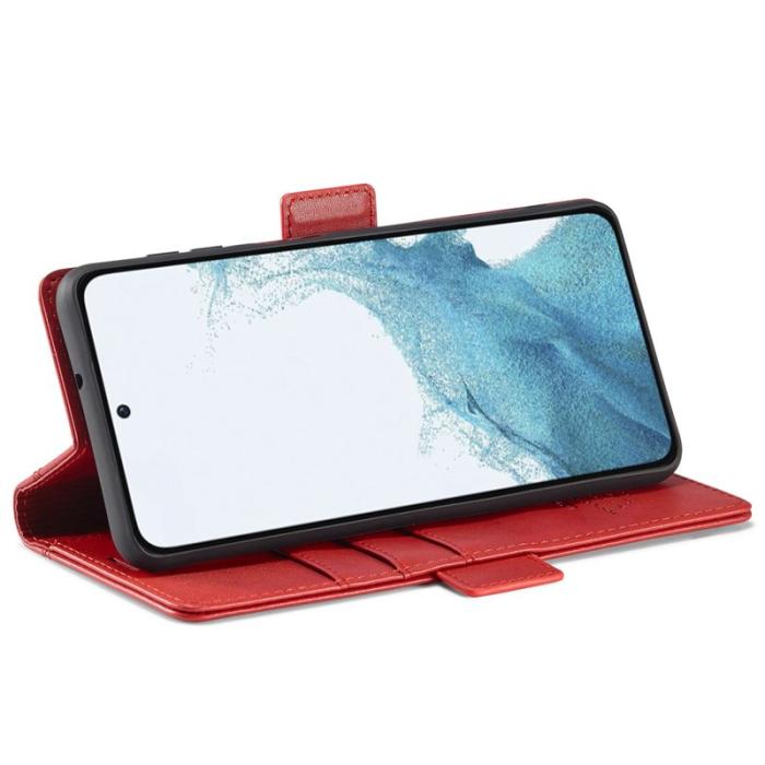 LC.imeeke - LC.IMEEKE för Samsung Galaxy S23+ Fodral PU Läder - Röd