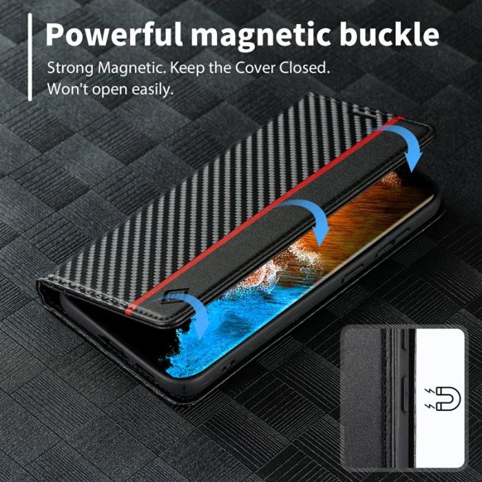 LC.imeeke - LC.IMEEKE för Samsung Galaxy S23 Fodral PU Läder - Vertikal Rand