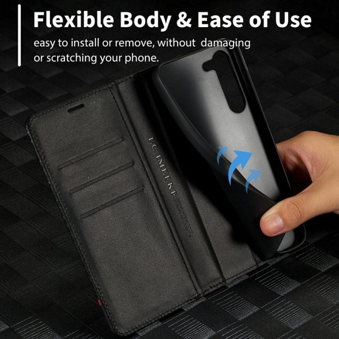 LC.imeeke - LC.IMEEKE för Samsung Galaxy S23 Fodral PU Läder - Vertikal Rand