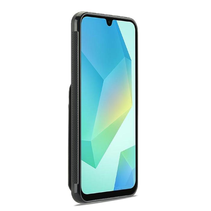 LC.imeeke - LC.IMEEKE för Samsung Galaxy S25 FE Magnetiskt Fodral Äkta läder - Svart