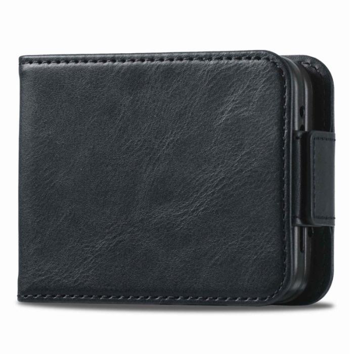 LC.imeeke - LC.IMEEKE för Samsung Galaxy Z Flip4 Fodral PU Läder - Svart