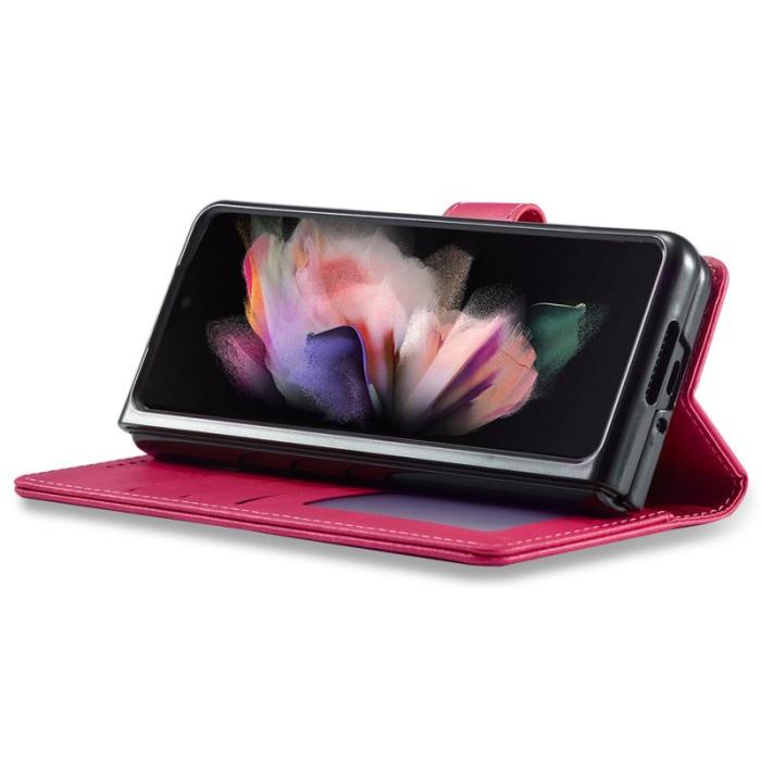 LC.imeeke - LC.IMEEKE för Samsung Galaxy Z Fold4 5G Fodral - PU Läder - Rose