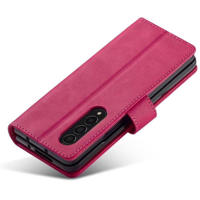 LC.imeeke - LC.IMEEKE för Samsung Galaxy Z Fold4 5G Fodral - PU Läder - Rose