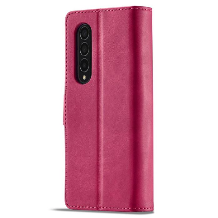 LC.imeeke - LC.IMEEKE för Samsung Galaxy Z Fold4 5G Fodral - PU Läder - Rose