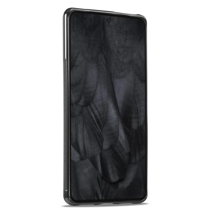 LC.imeeke - LC.IMEEKE Fodral för Google Pixel 8 Pro - Carbon Fiber PU Läder - Svart