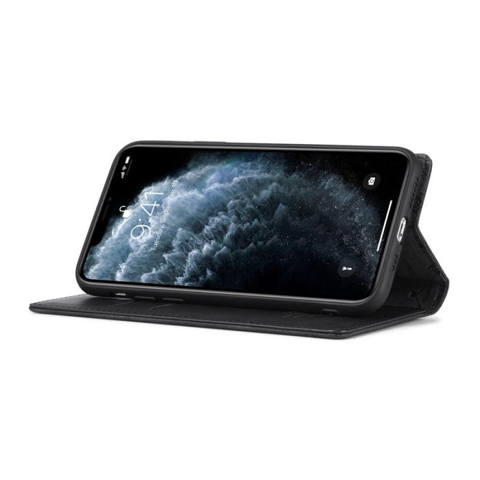 LC.imeeke - LC.IMEEKE Fodral för iPhone 11 - Starkt Magnetiskt PU Läder - Svart