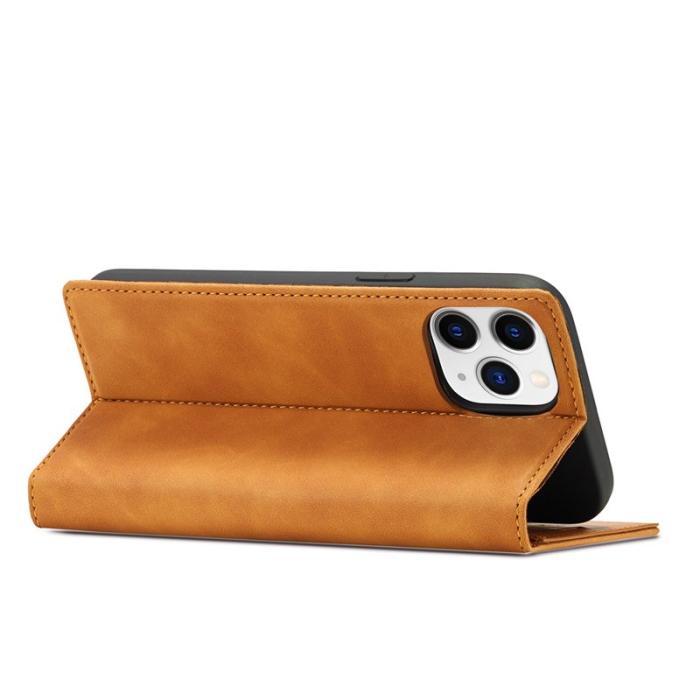 LC.imeeke - LC.IMEEKE Fodral för iPhone 12 / 12 Pro - Äkta läder - Brun