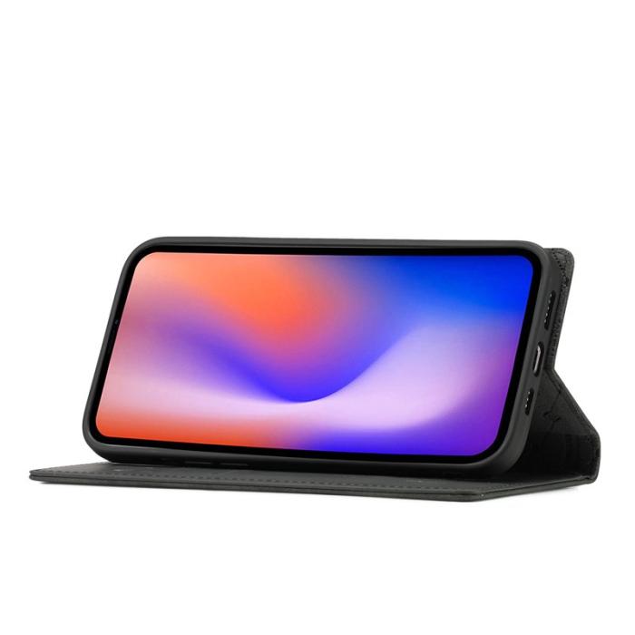 LC.imeeke - LC.IMEEKE Fodral för iPhone 12 / 12 Pro - Äkta läder - Svart