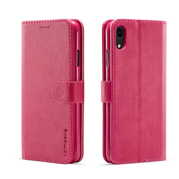 LC.imeeke - LC.IMEEKE Fodral för iPhone XR 6.1 tum - Äkta läder - Rosa