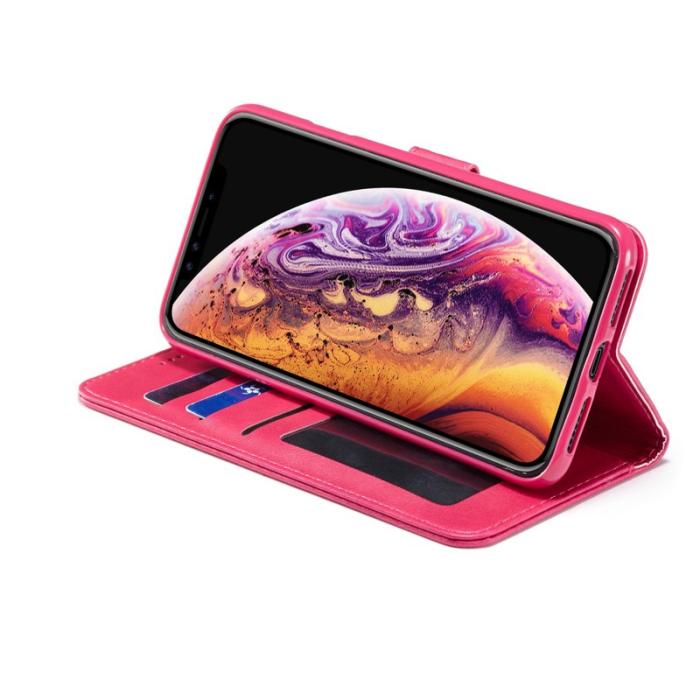 LC.imeeke - LC.IMEEKE Fodral för iPhone XR 6.1 tum - Äkta läder - Rosa