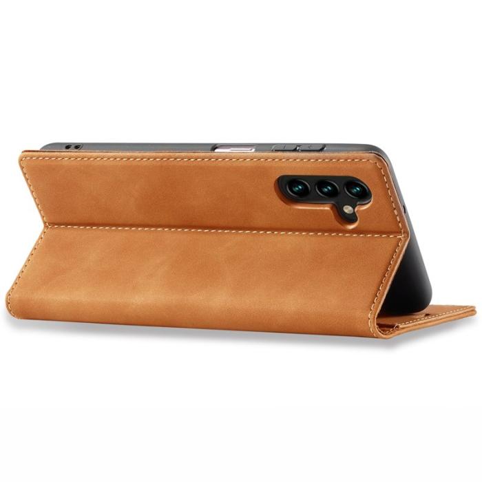 LC.imeeke - LC.IMEEKE Fodral för Samsung Galaxy A13 5G - PU Läder - Brun