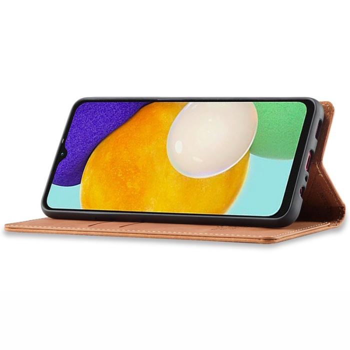 LC.imeeke - LC.IMEEKE Fodral för Samsung Galaxy A13 5G - PU Läder - Brun