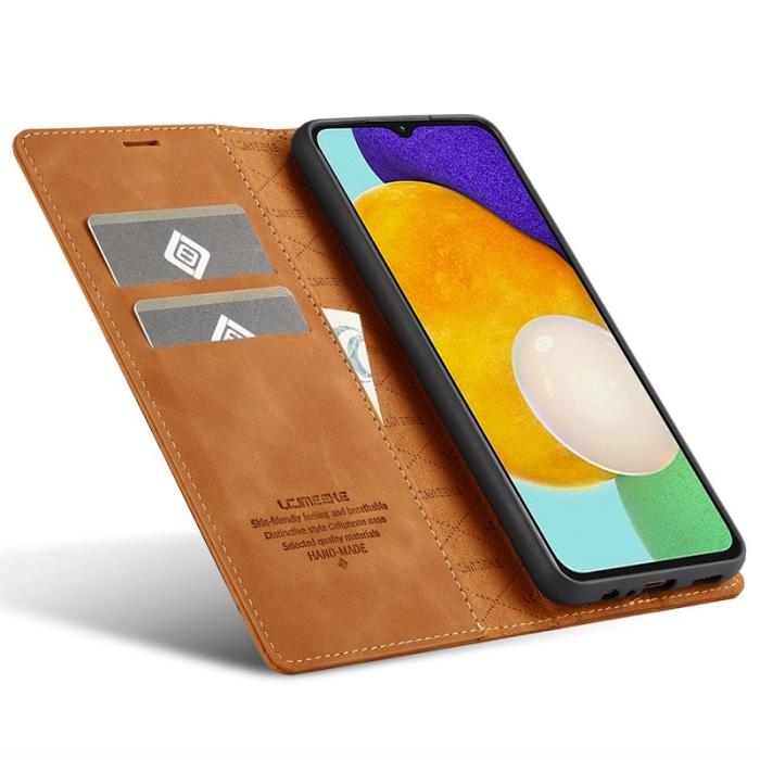 LC.imeeke - LC.IMEEKE Fodral för Samsung Galaxy A13 5G - PU Läder - Brun