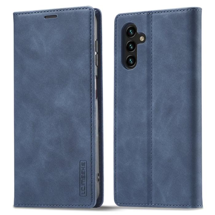 LC.imeeke - LC.IMEEKE Fodral för Samsung Galaxy A14 4G/5G - PU Läder - Blå