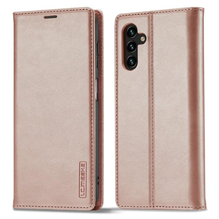 LC.imeeke - LC.IMEEKE Fodral för Samsung Galaxy A14 4G/5G - PU Läder - Pink