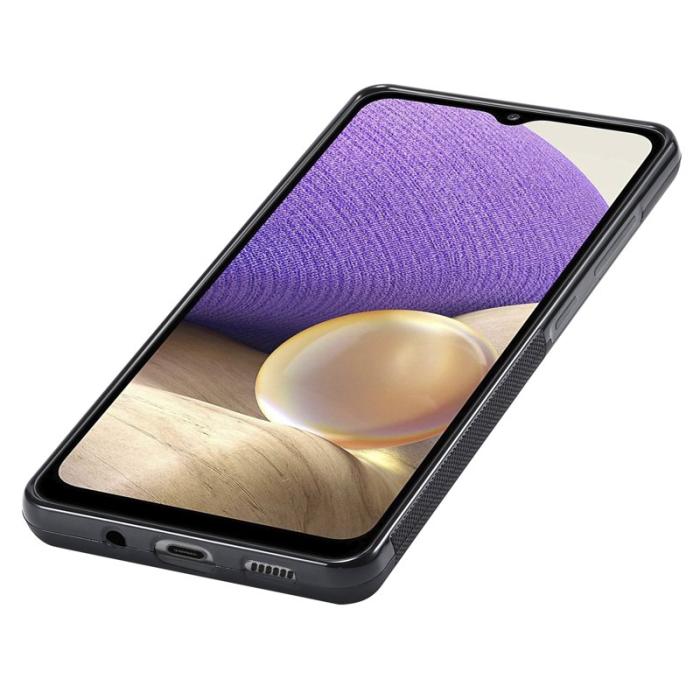 LC.imeeke - LC.IMEEKE Fodral för Samsung Galaxy A32 5G - Konstläder - Svart