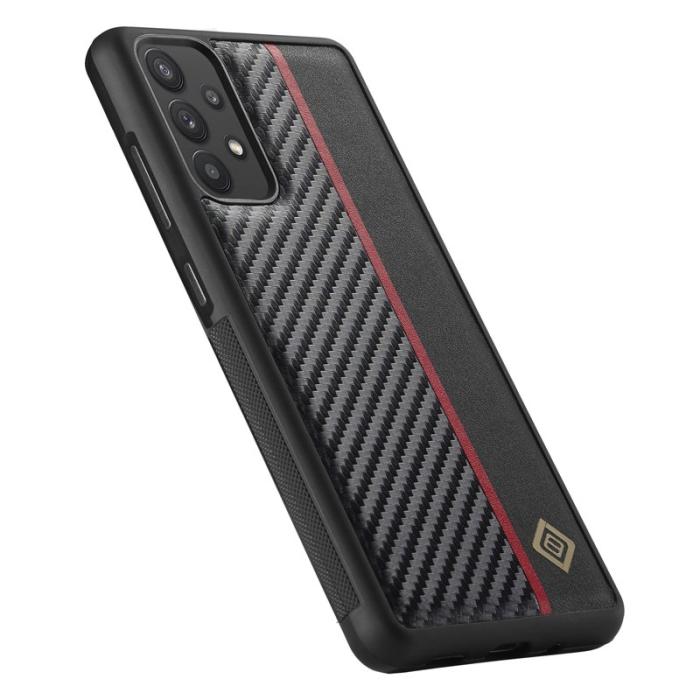 LC.imeeke - LC.IMEEKE Fodral för Samsung Galaxy A32 5G - Konstläder - Svart