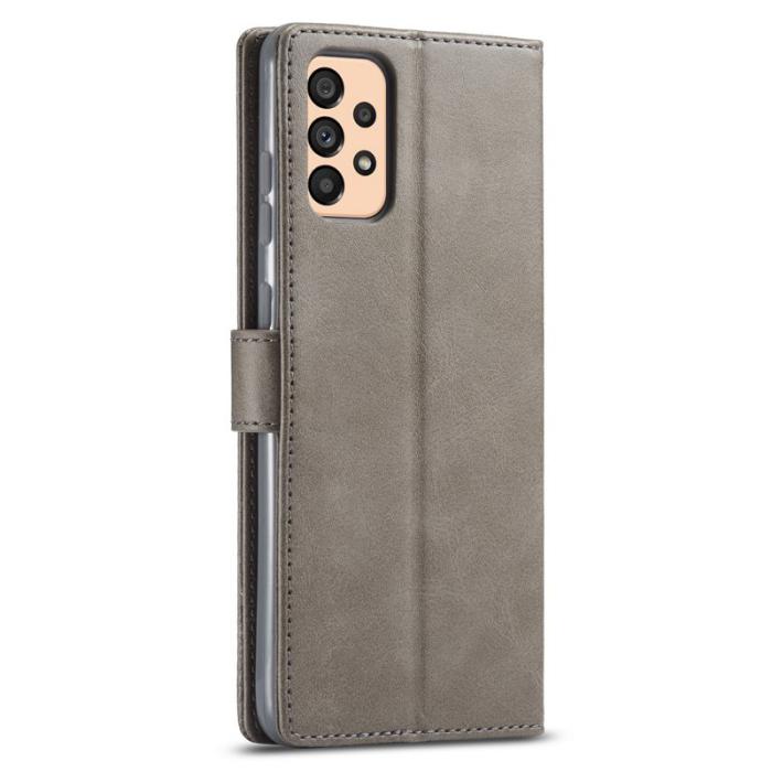 LC.imeeke - LC.IMEEKE Fodral för Samsung Galaxy A33 5G - Äkta läder - Grå