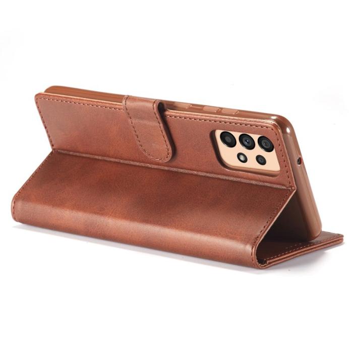 LC.imeeke - LC.IMEEKE Fodral för Samsung Galaxy A33 5G - Äkta läder - Grå