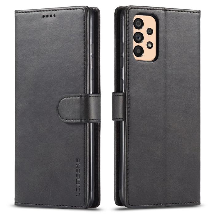 LC.imeeke - LC.IMEEKE Fodral för Samsung Galaxy A33 5G - Äkta läder - Svart