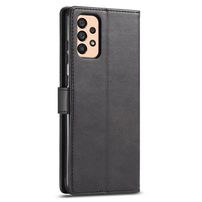 LC.imeeke - LC.IMEEKE Fodral för Samsung Galaxy A33 5G - Äkta läder - Svart