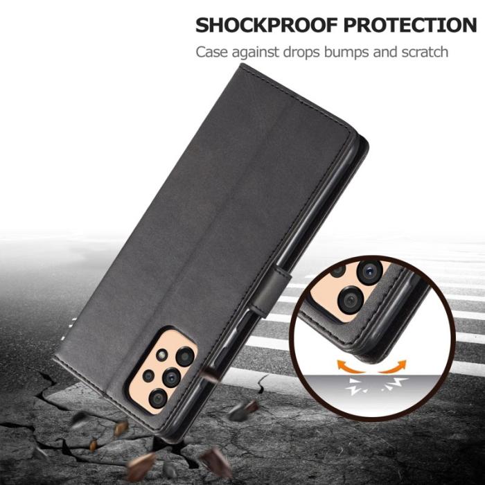 LC.imeeke - LC.IMEEKE Fodral för Samsung Galaxy A33 5G - Äkta läder - Svart