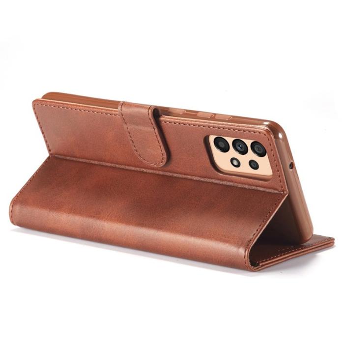 LC.imeeke - LC.IMEEKE Fodral för Samsung Galaxy A33 5G - Äkta läder - Svart