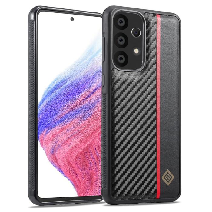 LC.imeeke - LC.IMEEKE Fodral för Samsung Galaxy A53 5G - Äkta läder - Svart