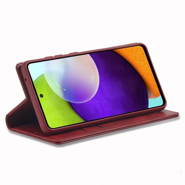 LC.imeeke - LC.IMEEKE Fodral för Samsung Galaxy A53 5G - Röd - Äkta läder