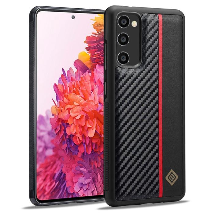 LC.imeeke - LC.IMEEKE Fodral för Samsung Galaxy S20 FE - Äkta läder - Svart