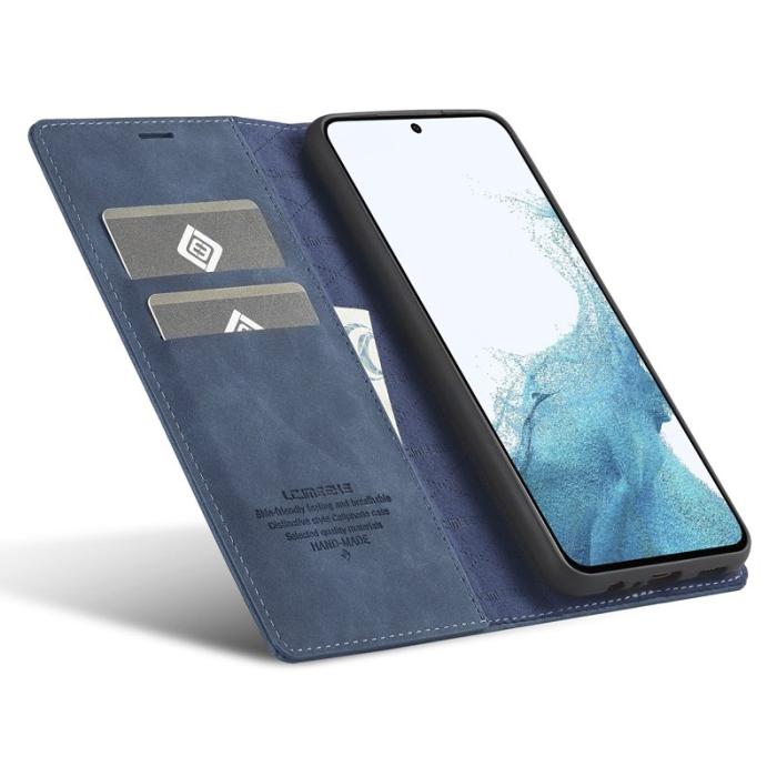 LC.imeeke - LC.IMEEKE Fodral för Samsung Galaxy S23 FE - Mikrofiberläder - Blå