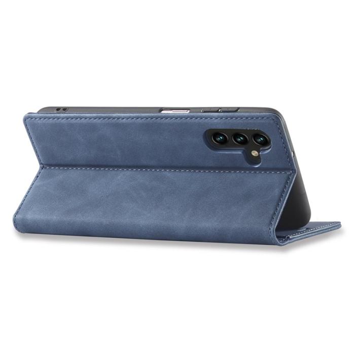 LC.imeeke - LC.IMEEKE Fodral för Samsung Galaxy S23 FE - Mikrofiberläder - Blå