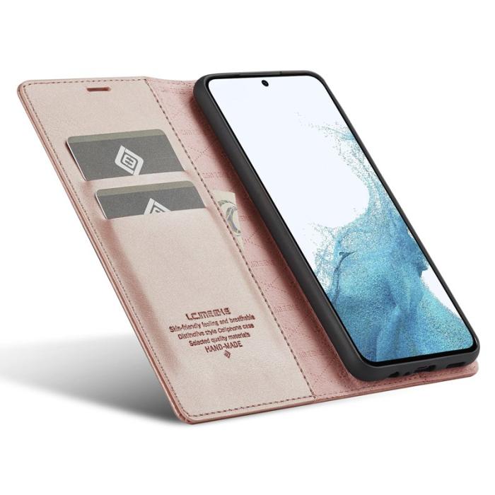 LC.imeeke - LC.IMEEKE Fodral för Samsung Galaxy S23 FE - Mikrofiberläder - Roséguld