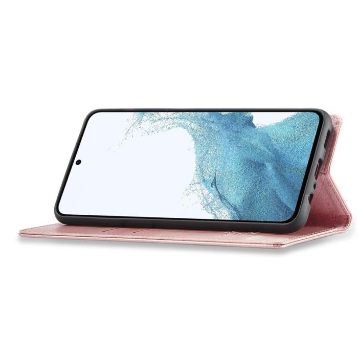 LC.imeeke - LC.IMEEKE Fodral för Samsung Galaxy S23 FE - Mikrofiberläder - Roséguld