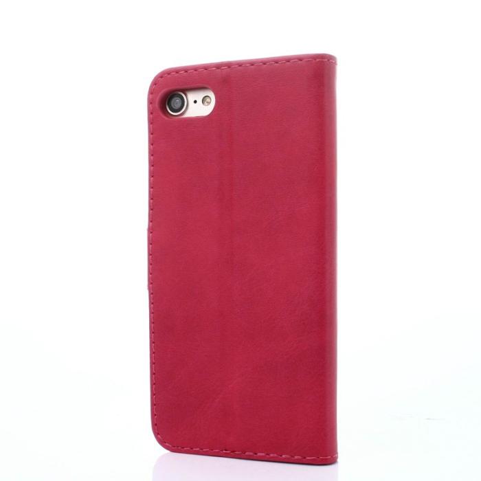 LC.imeeke - LC.IMEEKE Fodral Folio PU Läder - iPhone SE (2020)/8/7 - Rosa